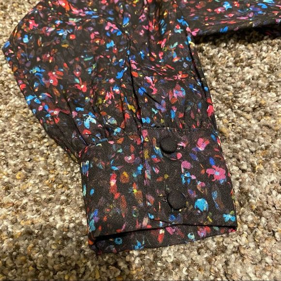 🟡 Parker Long Sleeve Shirt Dress in Mini Ditsy - Picture 6 of 9